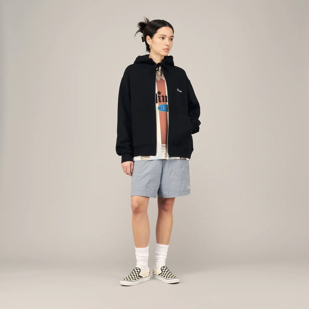 【関税込み】Dime ブルー Cursive Small Logo ジップフーディ Dime Cursive Small Logo Zip Hoodie (Black) DIMESP2417BLK