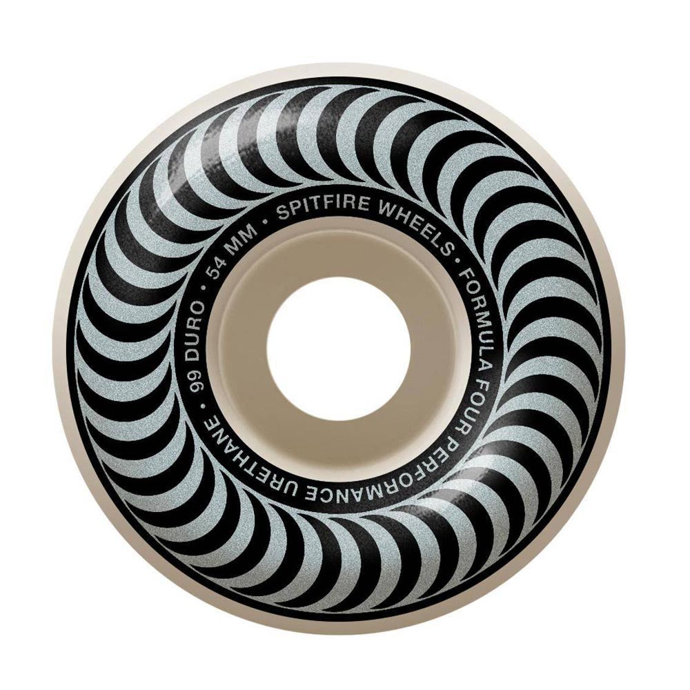 スケートボード SPITFIRE F4 99d CLASSIC SILVER 54mm SPITFIRE F4 OG CLASSIC 99D WHEELS SILVER - 54MM – Ballistyx